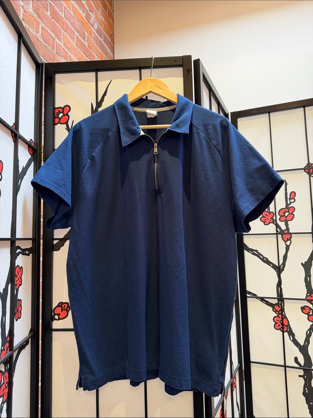 Lole Men's Navy Half-Zip Polo